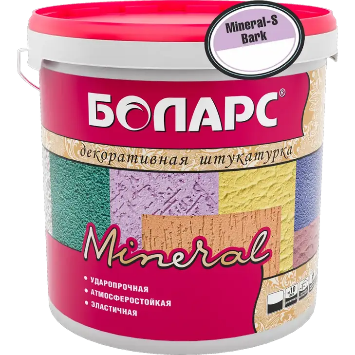 Акриловая декоративная штукатурка Боларс Mineral Bark («короед»), ведро 25 кг