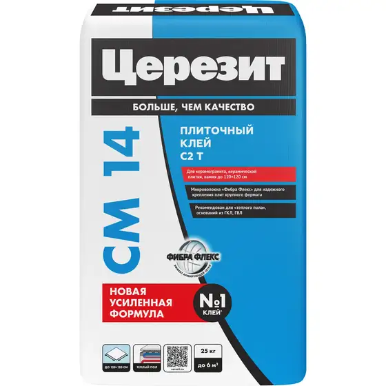 Клей плиточный Церезит CM 14, 25 кг